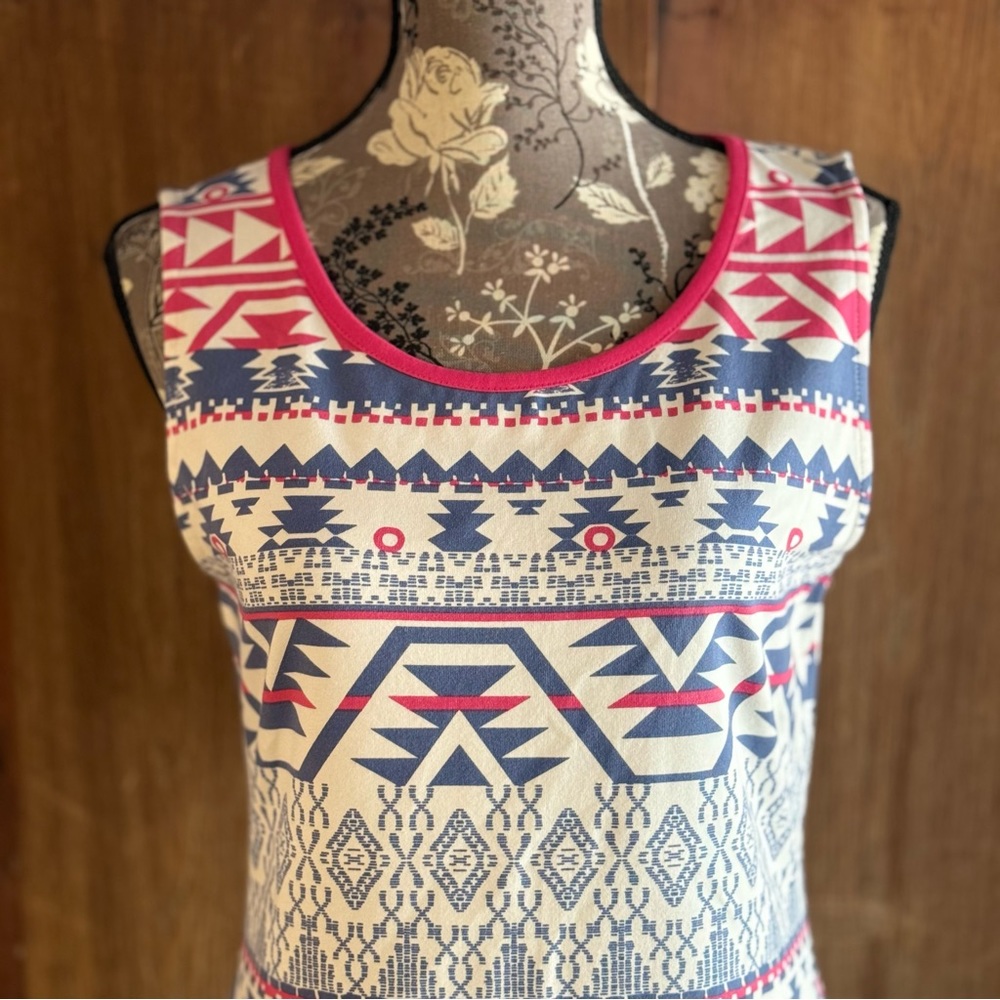 Lascana Sundress Sleeveless Blue and Pink